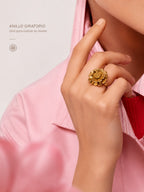 Anillo Flor giratorio
