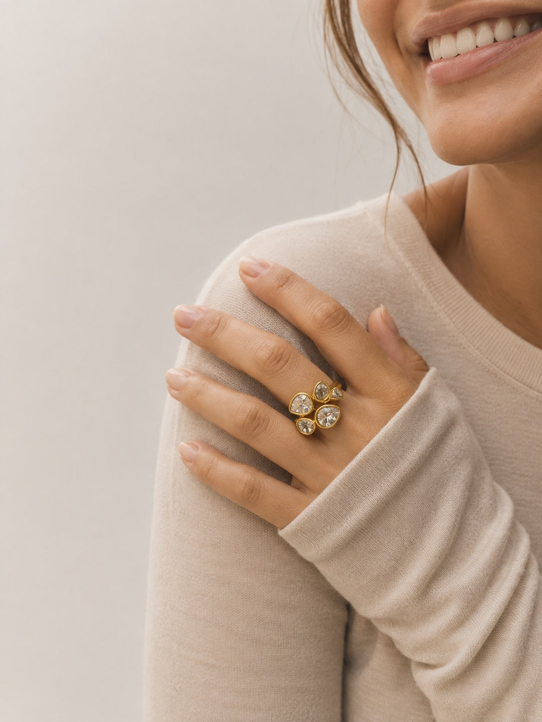 Anillo Lágrimas diamante