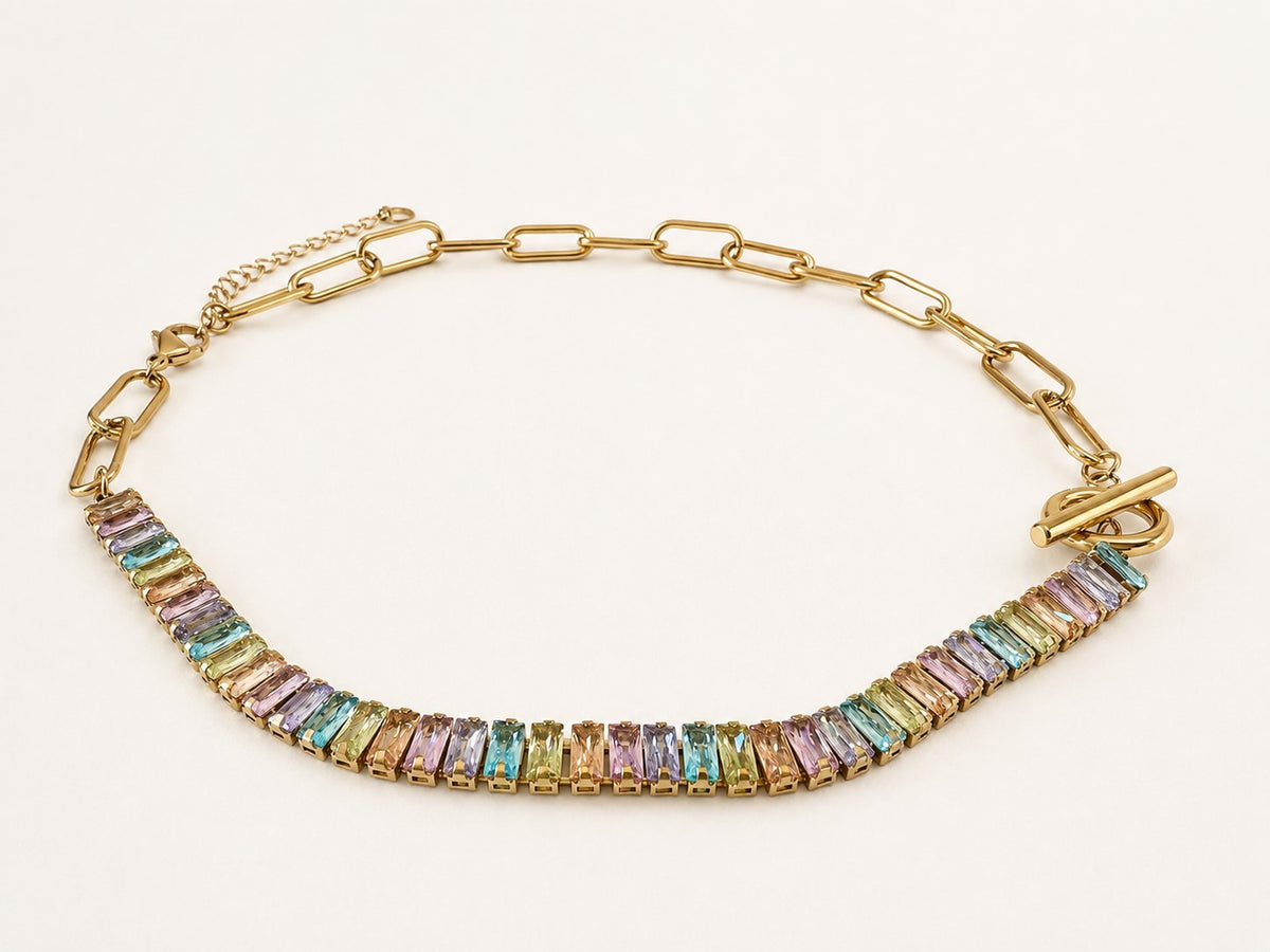 Collar Espejos diamantes
