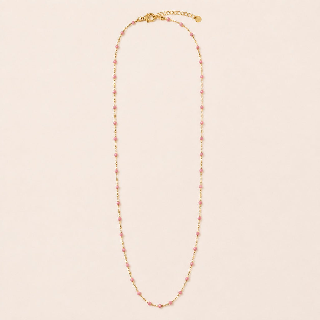 Collar Perlitas rosa